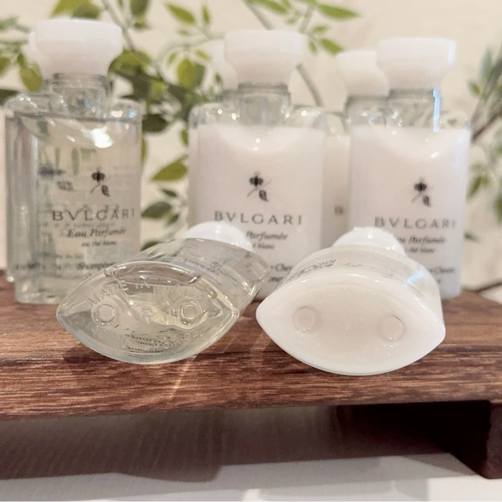 Bvlgari Au the Blanc White Tea 5 Shampoo + 5 Conditioner Total 400ml NEW - Picture 5 of 7